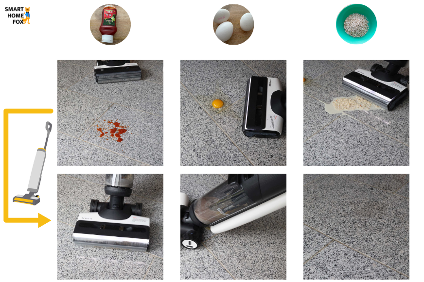 Reinigungsleistung auf Fließenboden